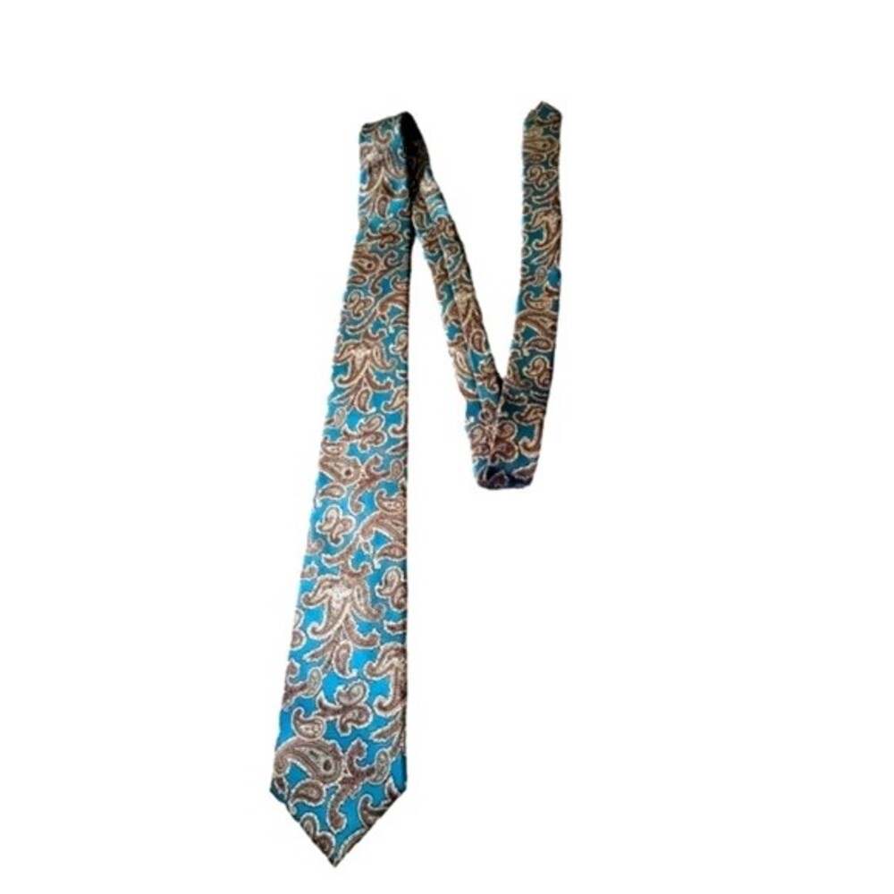 EUC Pierre Cardin men's silk tie, green brown
